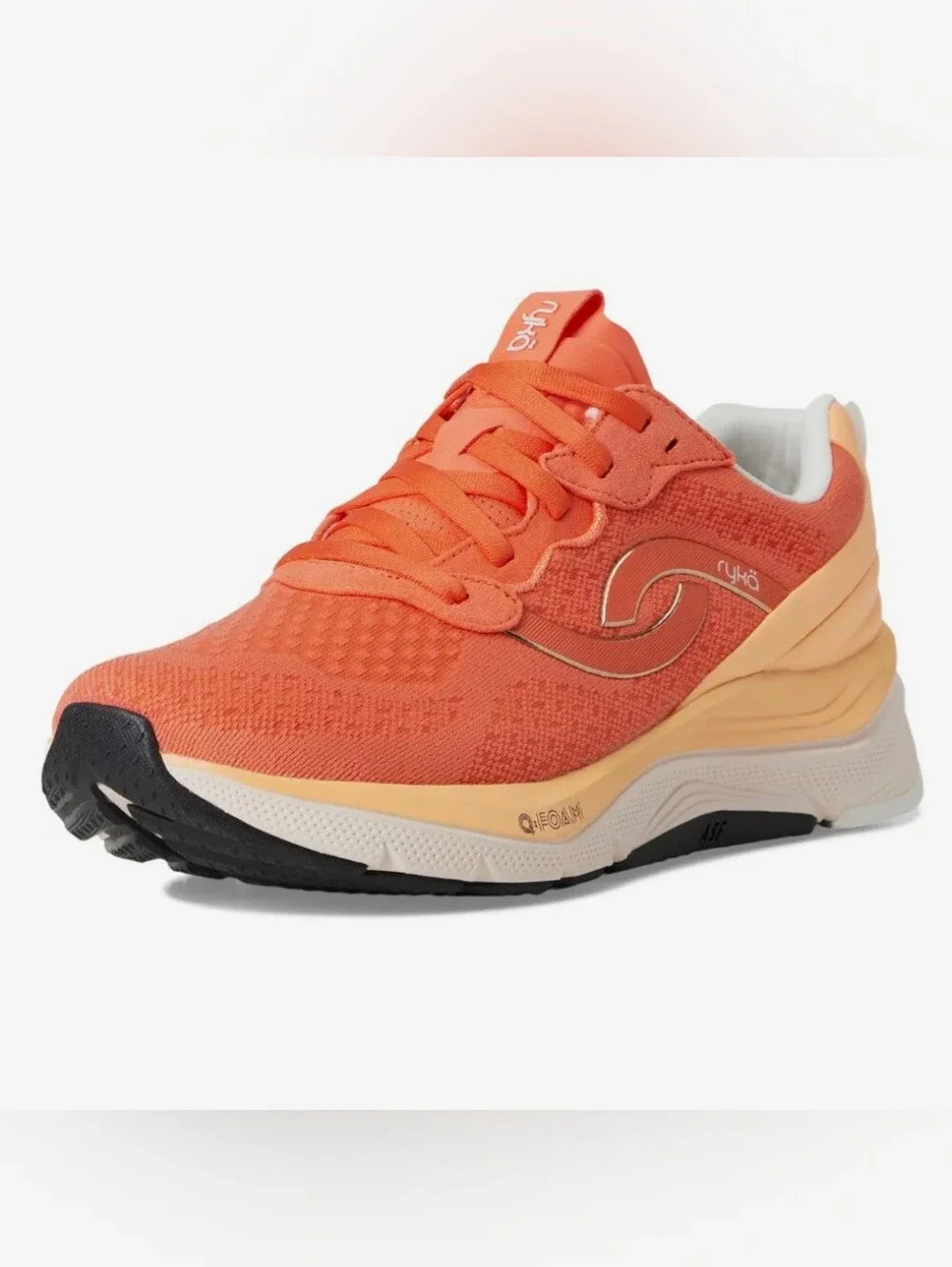 Ryka Women's Orange Knit Lace-Up Sneakers